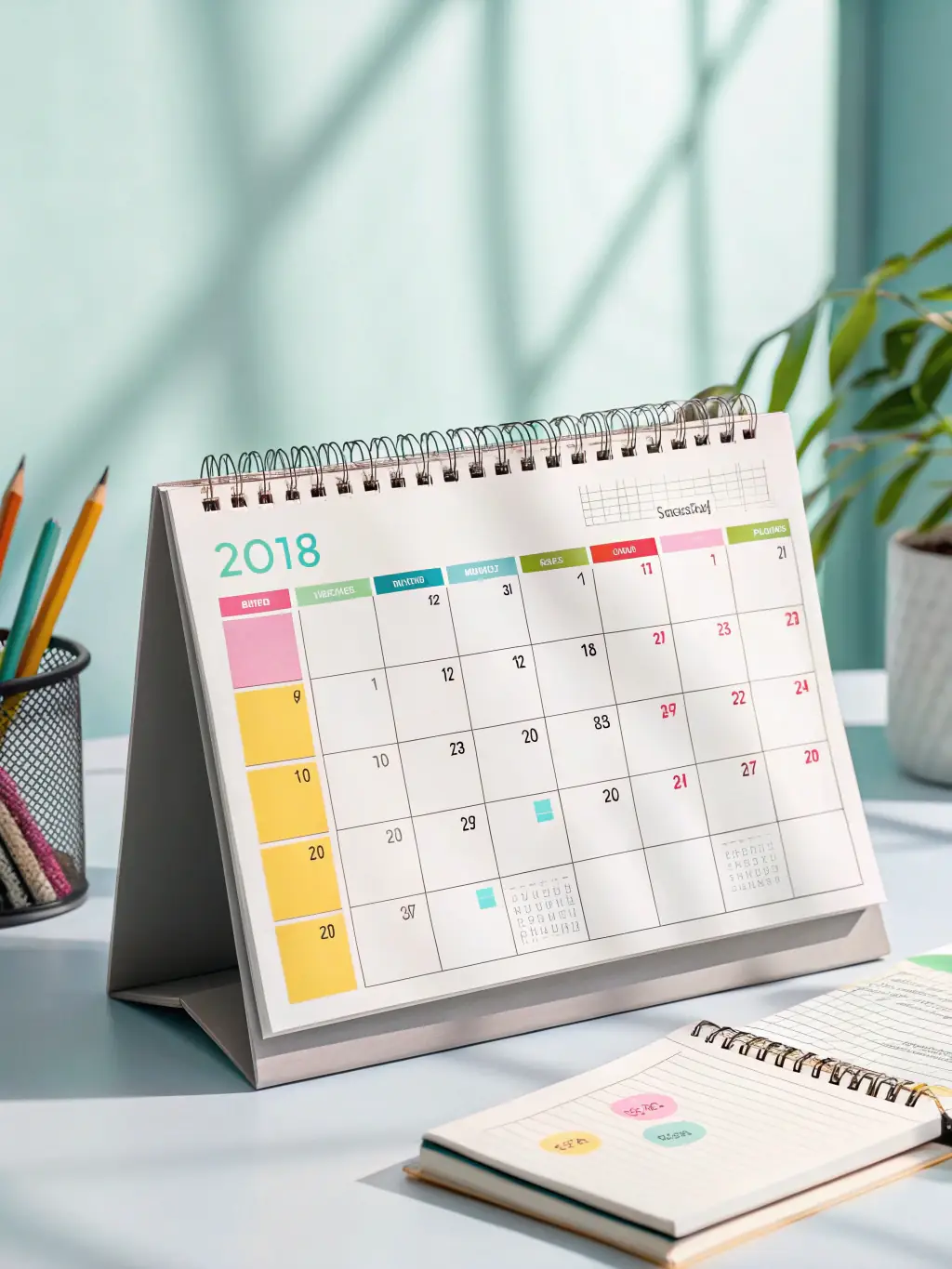 A calendar with important visa milestones marked, illustrating proactive management and timely updates on the progress of the Partner Visa application.