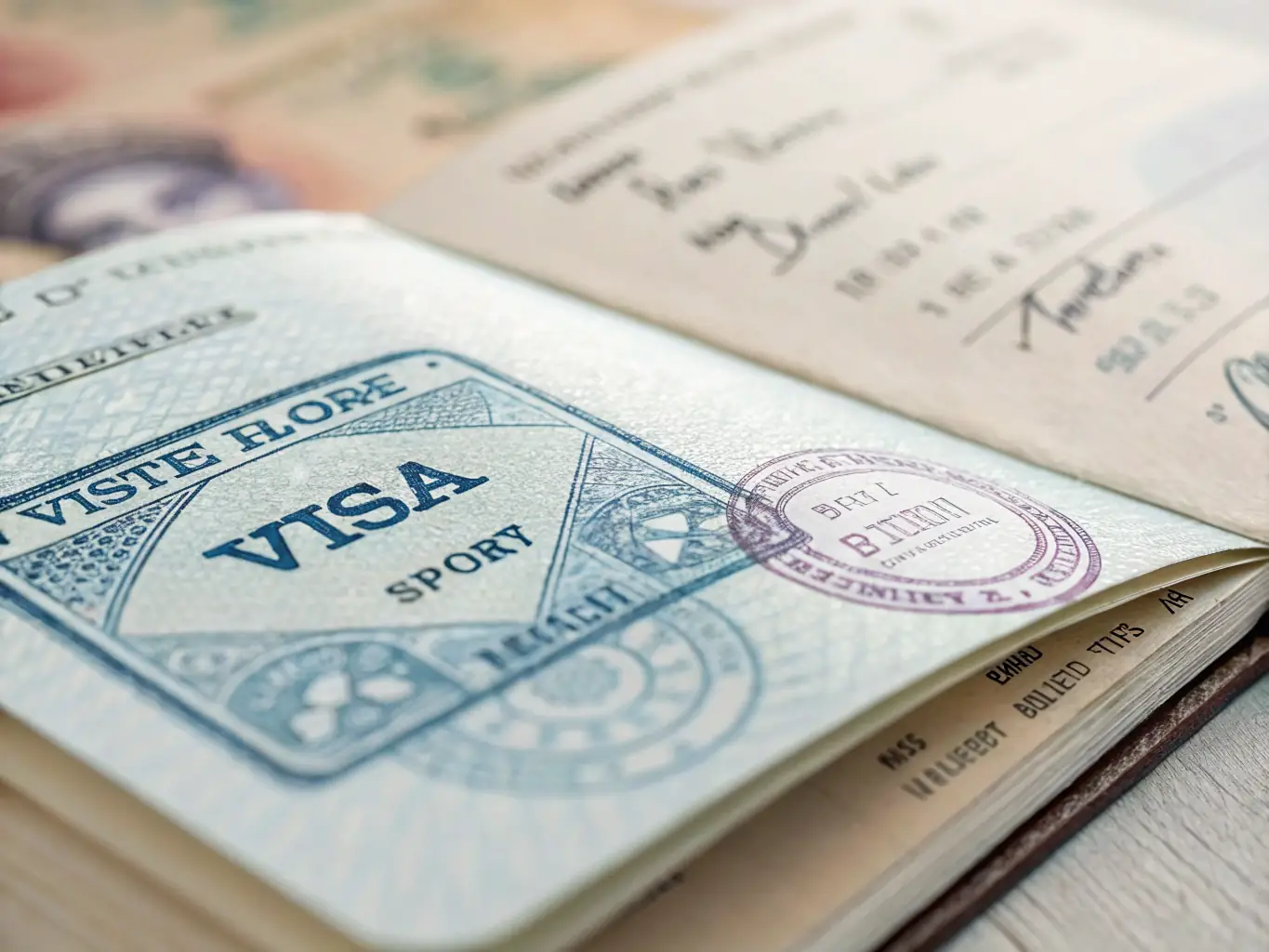 A close-up shot of an Australian passport with a Resident Return Visa stamp, highlighting the key details such as the visa subclass and expiry date. The background is blurred, focusing on the visa itself.